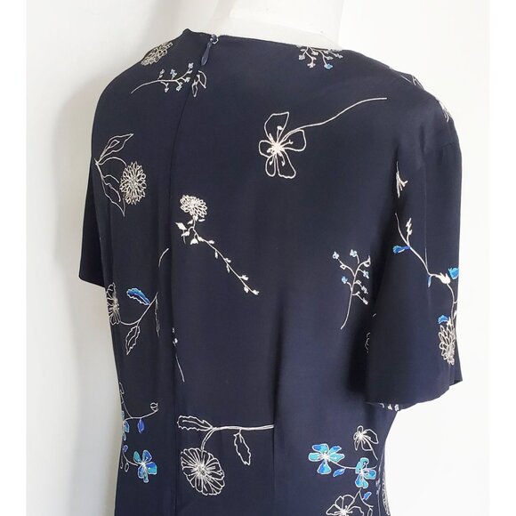 LAURA ASHLEY Womens Vintage Floral Shift Full-Length Summer Maxi Dress 8 - Picture 7 of 10